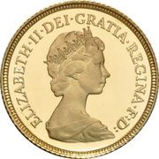 ½ Sovereign - Elizabeth II 2nd portrait obverse image