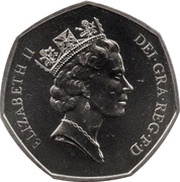 50 Pence - Elizabeth II 3rd portrait; European Community obverse image