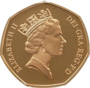 50 Pence - Elizabeth II European Community; Gold Proof obverse image