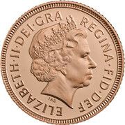 ½ Sovereign - Elizabeth II 4th portrait obverse image