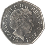 50 Pence - Elizabeth II 4th portrait; Britannia obverse image