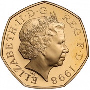 50 Pence - Elizabeth II European Union; Gold Proof obverse image