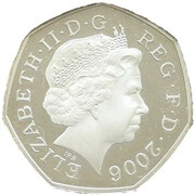 50 Pence - Elizabeth II 4th portrait; Britannia, Silver Proof obverse image