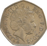 50 Pence - Elizabeth II 4th portrait; Suffragette Movement obverse image