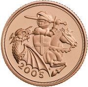 ½ Sovereign - Elizabeth II 4th portrait, United Kingdom, 2005 reverse image