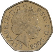 50 Pence - Elizabeth II 4th portrait; Johnson's Dictionary obverse image