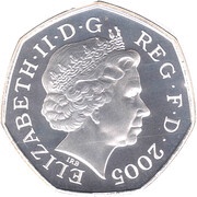 50 Pence - Elizabeth II Johnson's Dictionary; Silver Proof obverse image