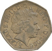 50 Pence - Elizabeth II 4th portrait; Victoria Cross, soldier obverse image