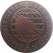 40 Réis - João Prince Regent Countermarked 20 Réis, Brazil, 1786-1799 reverse image
