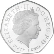 50 Pence - Elizabeth II Kew Gardens; Silver Piedfort obverse image