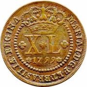 40 Réis - Maria I Small Type; Lisbon Mint obverse image