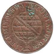 40 Réis - João, Prince Regent 2 Vinténs, Brazil, 1802-1817 reverse image