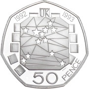 50 Pence - Elizabeth II 4th portrait; European Community, United Kingdom, 2009 reverse image