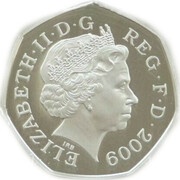 50 Pence - Elizabeth II D-Day Anniversary; Silver Proof obverse image