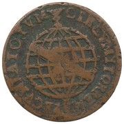 40 Reis - João Prince Regent countermarked coinage over D.JOAO V reverse image