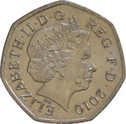 50 Pence - Elizabeth II 4th portrait; Girlguiding obverse image