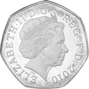 50 Pence - Elizabeth II Girlguiding; Silver Piedfort obverse image