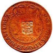 40 Réis - José I Countermarked 20 Réis, KM#175.1 obverse image