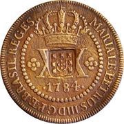 40 Réis - João Prince Regent Countermarked 20 Réis obverse image