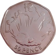50 Pence - Elizabeth II Modern Pentathlon; Silver, United Kingdom, 2011 reverse image