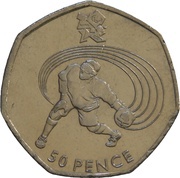 50 Pence - Elizabeth II 4th portrait; Goalball, United Kingdom, 2011 reverse image