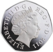 50 Pence - Elizabeth II Goalball; Silver obverse image