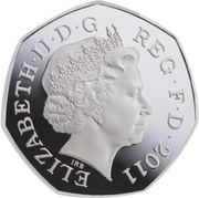 50 Pence - Elizabeth II Taekwondo; Silver obverse image