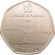 50 Pence - Elizabeth II 4th portrait; Football, United Kingdom, 2011 reverse image