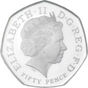 50 Pence - Elizabeth II WWF; Silver Proof obverse image
