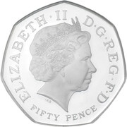 50 Pence - Elizabeth II WWF; Silver Piedfort obverse image