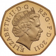 50 Pence - Elizabeth II Judo; Gold Proof obverse image