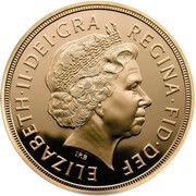 ½ Sovereign - Elizabeth II 4th portrait; Diamond Jubilee obverse image