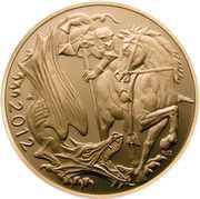 ½ Sovereign - Elizabeth II 4th portrait; Diamond Jubilee, United Kingdom, 2012 reverse image