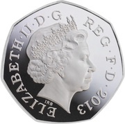 50 Pence - Elizabeth II Christopher Ironside; Silver Proof obverse image