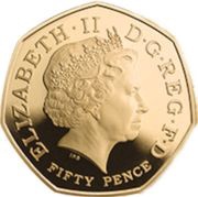 50 Pence - Elizabeth II Commonwealth Games; Gold Proof obverse image