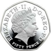 50 Pence - Elizabeth II Commonwealth Games; Silver Piedfort obverse image
