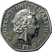 50 Pence - Elizabeth II 5th portrait; Battle of Britain obverse image