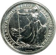 50 Pence - Elizabeth II 4th portrait; 1/4 oz Fine Silver, United Kingdom, 2015 reverse image