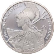 50 Pence - Elizabeth II 5th portrait; 1/4 oz Fine Silver, United Kingdom, 2015 reverse image