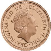 ½ Sovereign - Elizabeth II 5th portrait obverse image