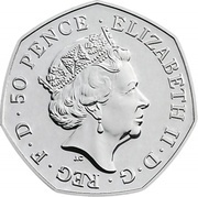 50 Pence - Elizabeth II 5th portrait; Battle of Hastings obverse image