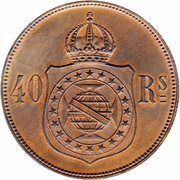 40 Réis - Pedro II reverse image