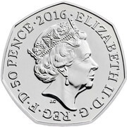 50 Pence - Elizabeth II 5th portrait; Jemima Puddle-Duck obverse image