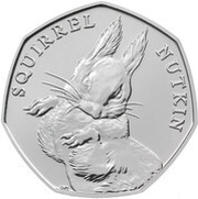 50 Pence - Elizabeth II 5th portrait; Squirrel Nutkin, United Kingdom, 2016 reverse image