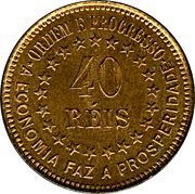 40 Réis Pattern Strike, Brazil, 1889 reverse image