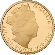 ½ Sovereign - Elizabeth II Butler effigy obverse image