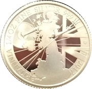 50 Pence - Elizabeth II 5th portrait; 1/4 oz Fine Silver, United Kingdom, 2017 reverse image