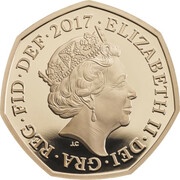 50 Pence - Elizabeth II Sir Isaac Newton; Gold Proof obverse image