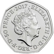 50 Pence - Elizabeth II 5th portrait; Benjamin Bunny obverse image