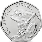 50 Pence - Elizabeth II 5th portrait; Mr. Jeremy Fisher, United Kingdom, 2017 reverse image